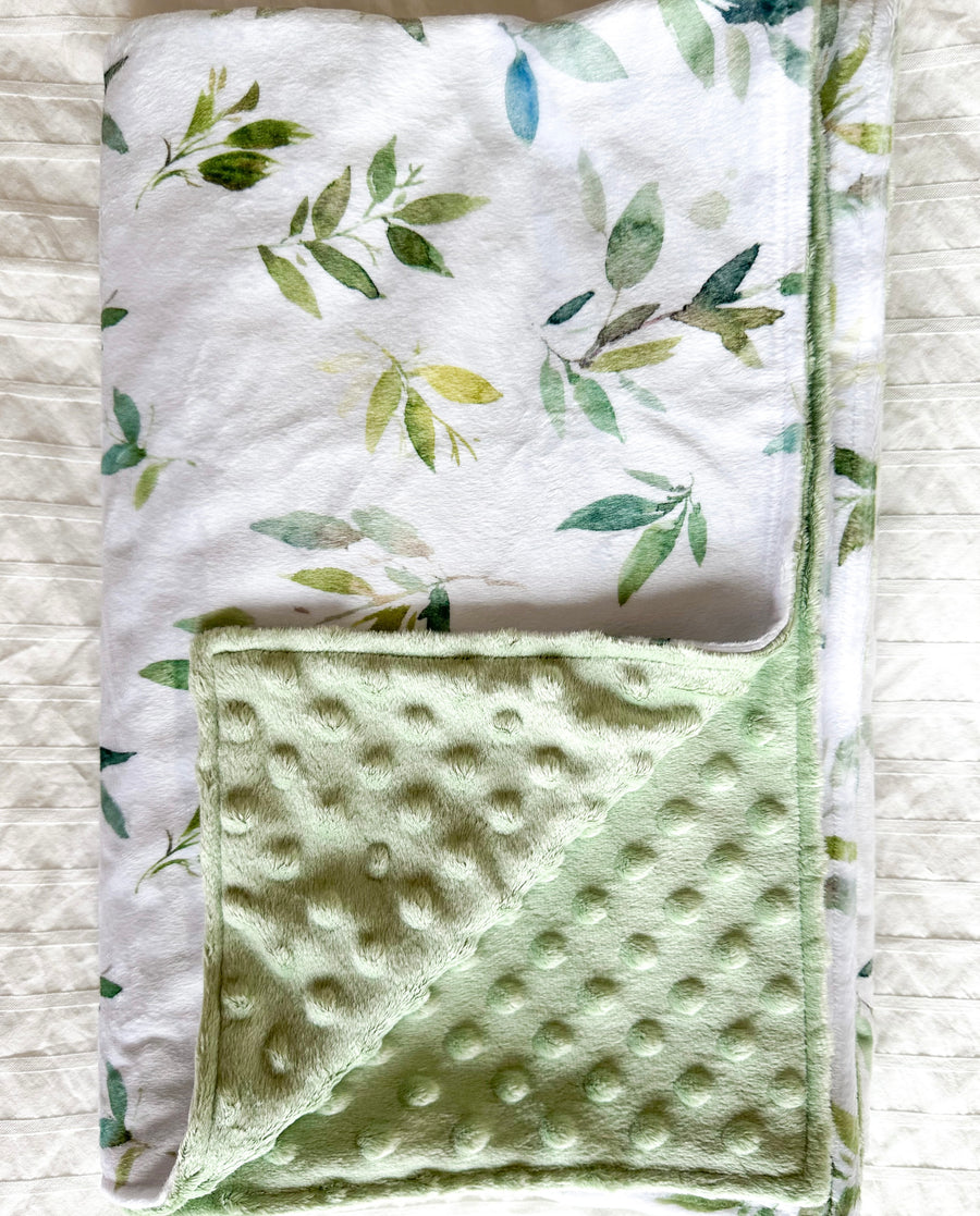 Couverture en Minky - Eucalyptus