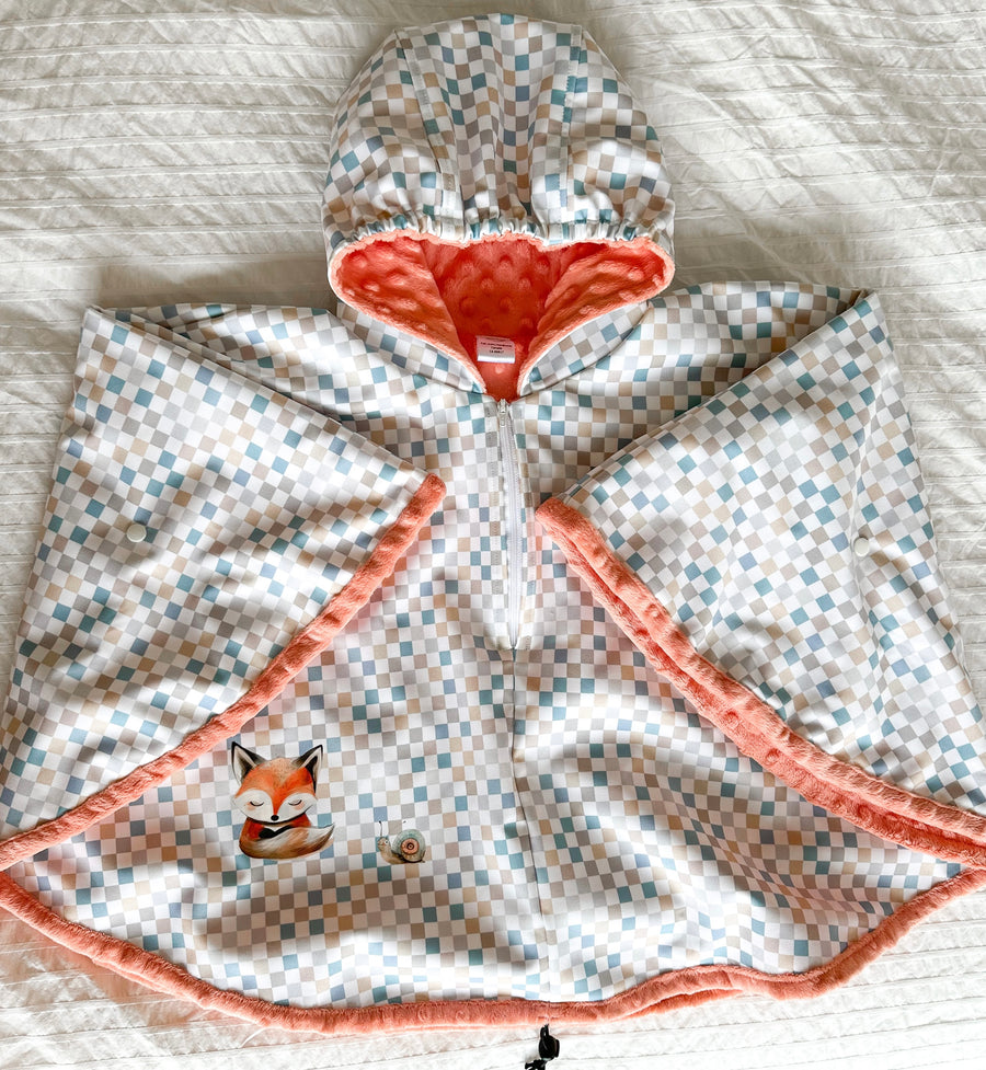 Poncho/Housse pour Siège d’Auto - Doux Renard - Corail