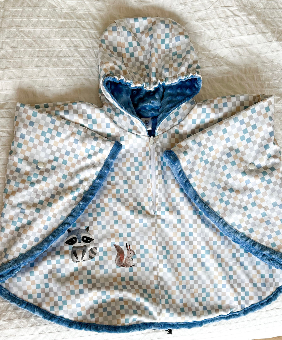 Poncho/Housse pour Siège d’Auto - Doux Raton - Bleu