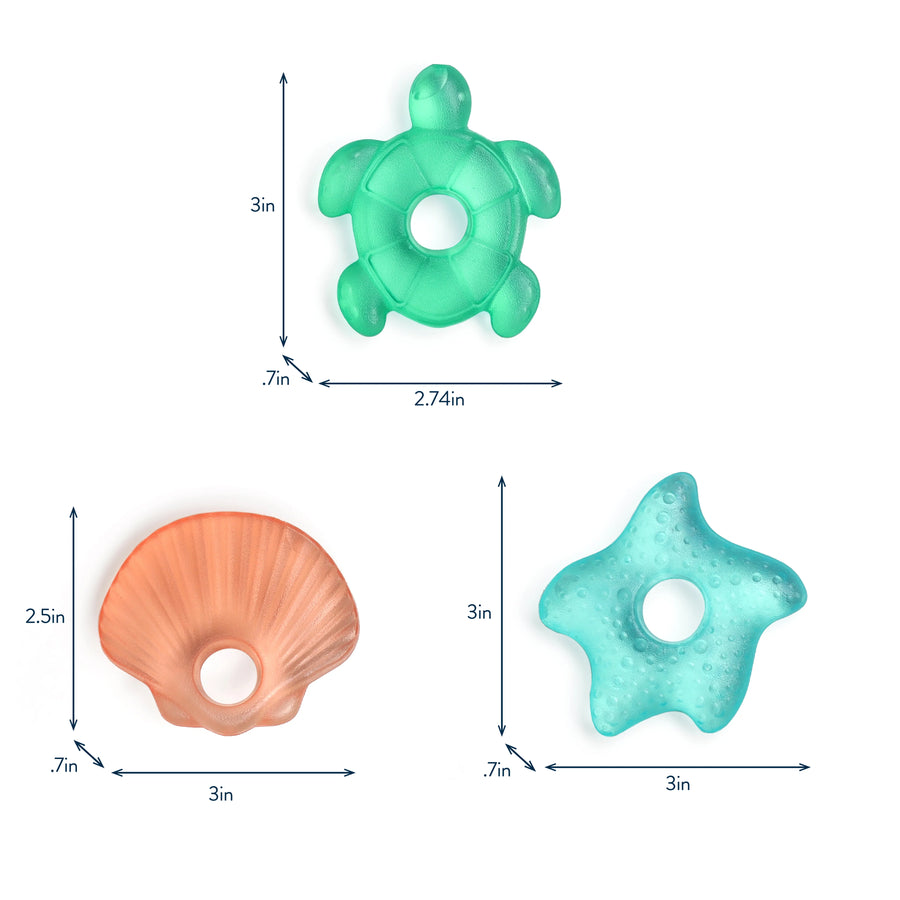Jouets de Dentition à Réfrigérer - Paquet de 3 - Océan