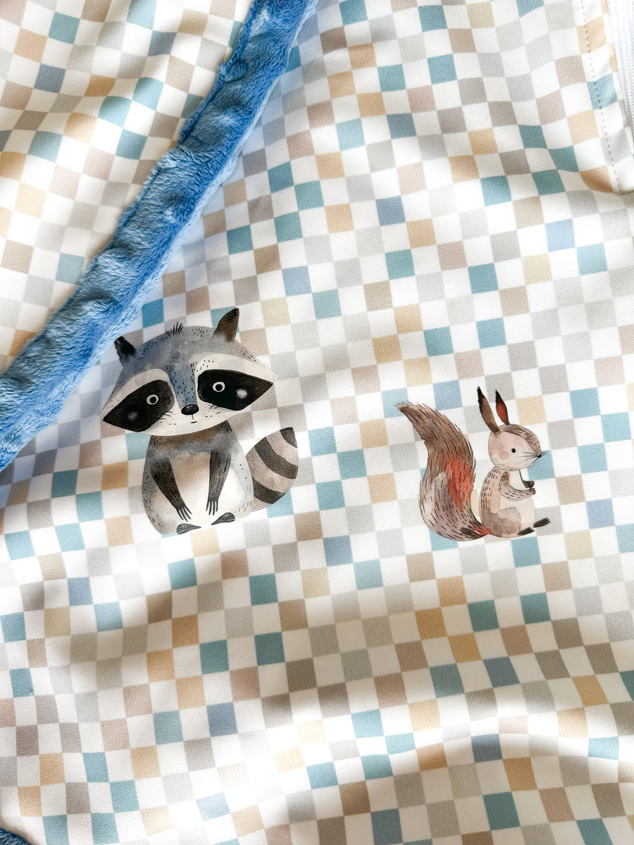 Poncho/Housse pour Siège d’Auto - Doux Raton - Bleu