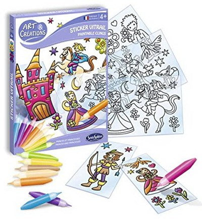 Autocollants Vitrail -Princes et Princesses