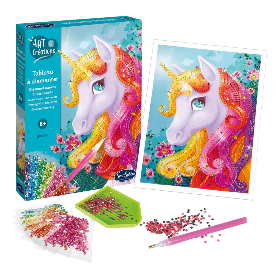 Tableau à Diamanter - Licorne