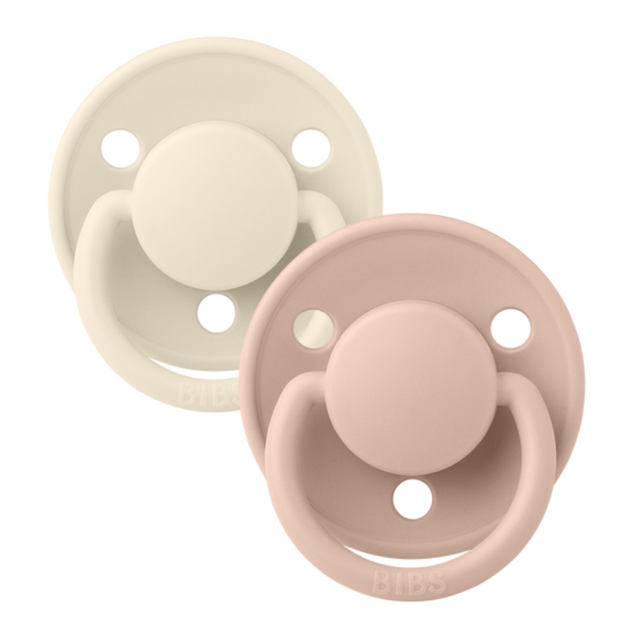 Suces BIBS en Silicone - Ivoire/Blush (De Lux)