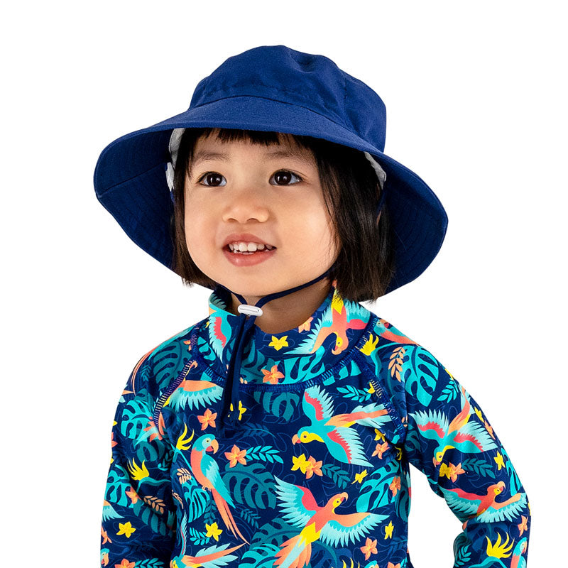 Chapeau de Soleil en Coton - Bucket Hat - Marine