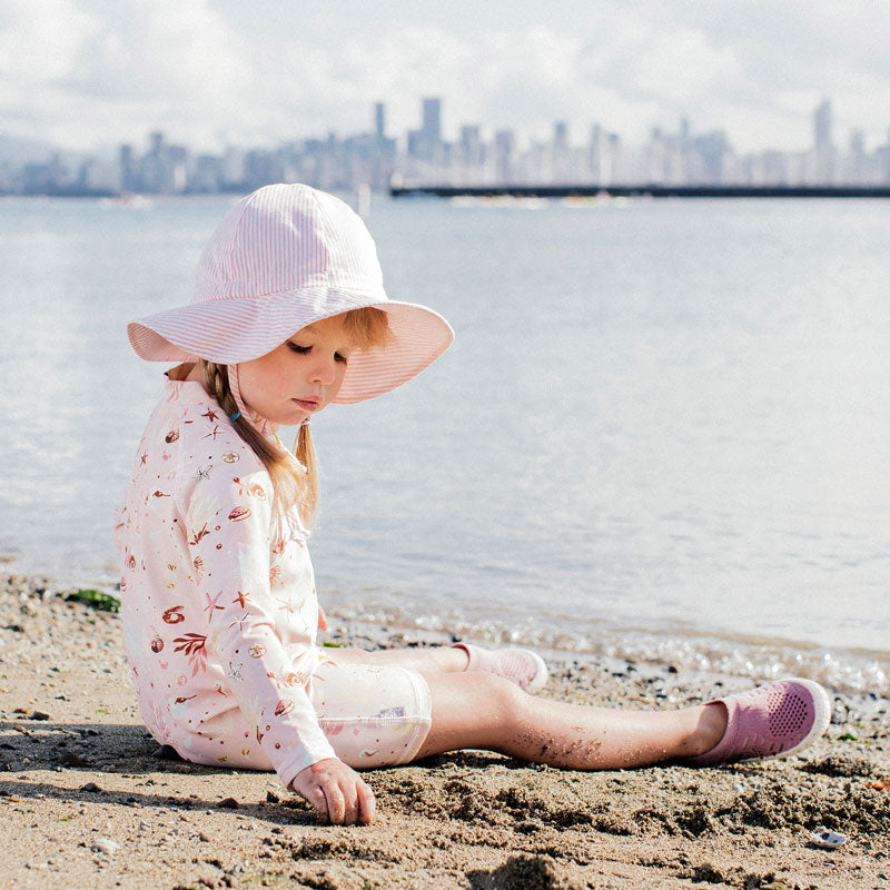 Chapeau de Soleil en Coton - Larges Rebords - Pois