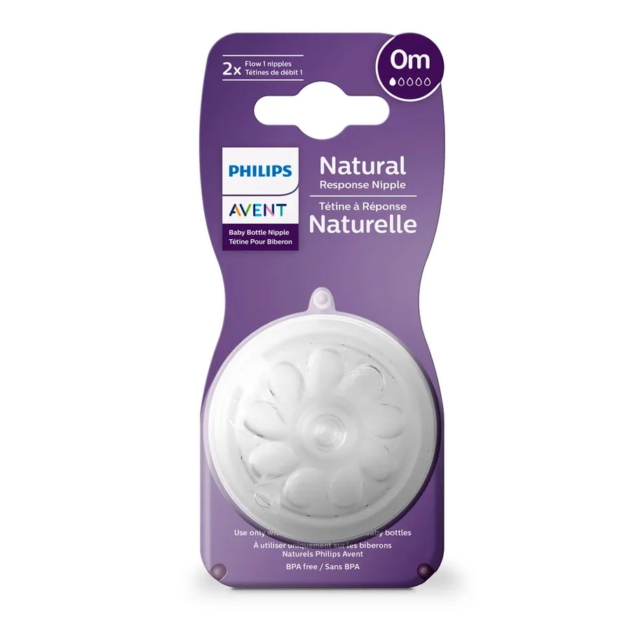 Tétines pour Biberon Avent Natural Response - Stade 1 (0 mois +)