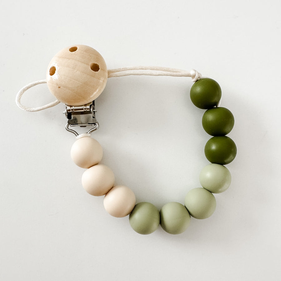 Pacifier Clip - Olive