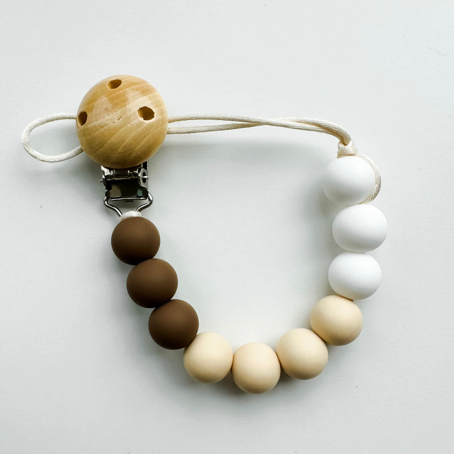 Pacifier Clip - Latte