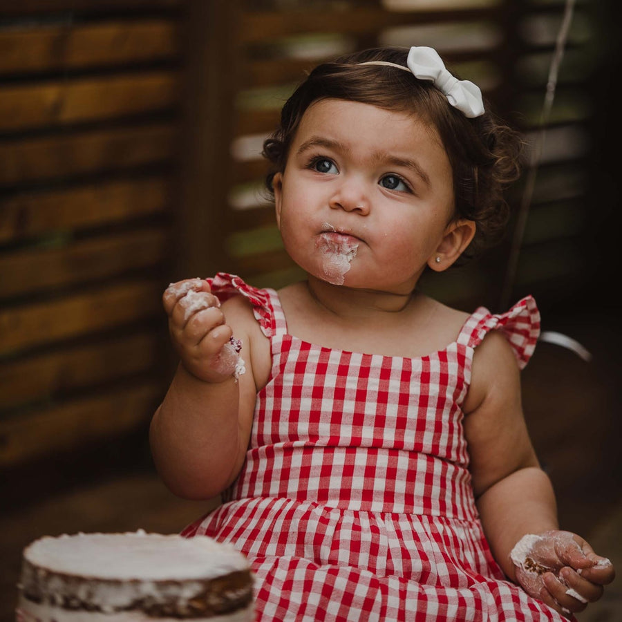 Nylon Headband - Fabric Buckle - White - 0 to 24 months