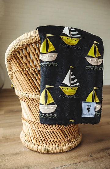 Minky Blanket - Sailboats