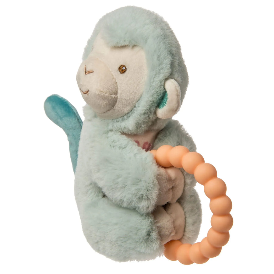 Teething Rattle - Blue Monkey