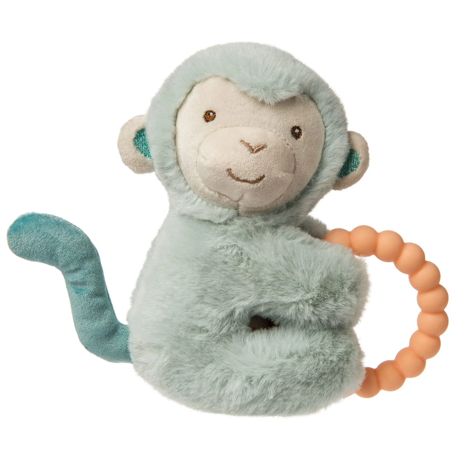 Teething Rattle - Blue Monkey