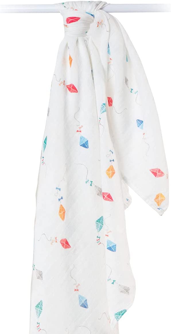 Muslin Swaddle Blanket - Bamboo/Cotton - Kites