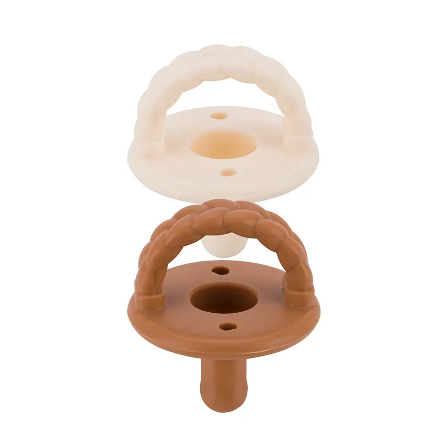 100% Silicone Soother - Pack of 2 - Coconut & Caramel