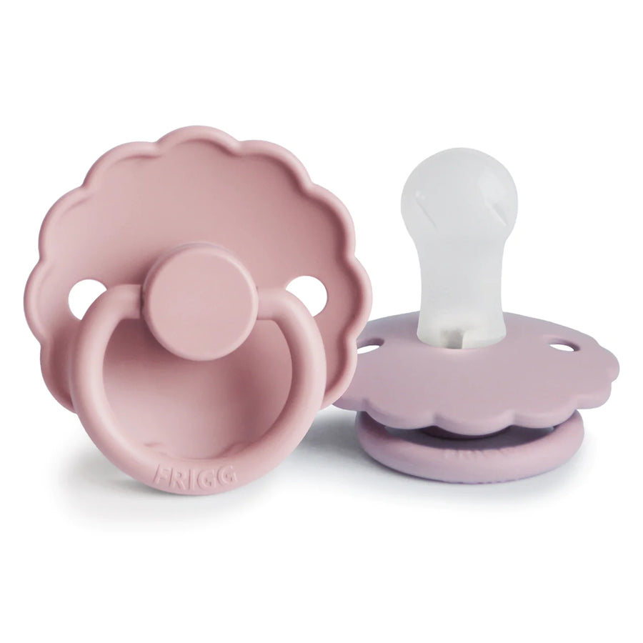 Suces FRIGG Silicone - Rose Bébé/Lilas (Daisy) (0-6 mois)