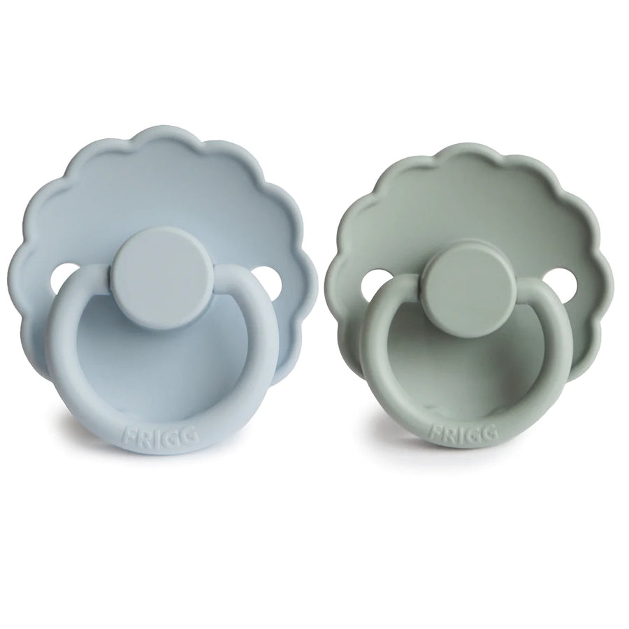 Suces FRIGG Silicone - Bleu Poudre/Sauge (Daisy) (0-6 mois)