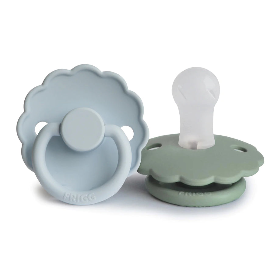 Suces FRIGG Silicone - Bleu Poudre/Sauge (Daisy) (0-6 mois)