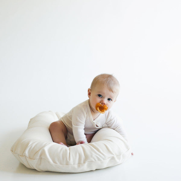 Organic Cotton Baby Cushion Cover - Natural