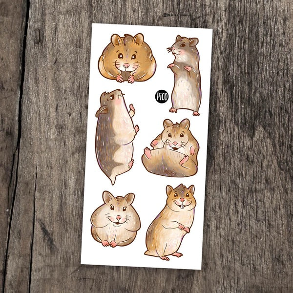 Tatouages temporaires - Pooky le Hamster