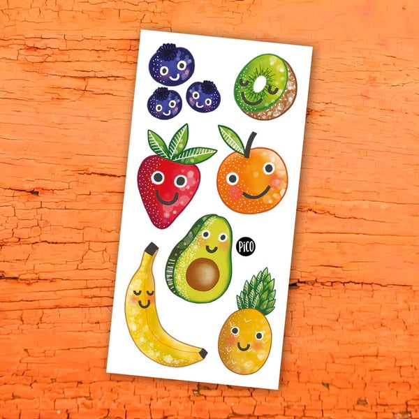 Temporary Tattoos - Funky Fruits