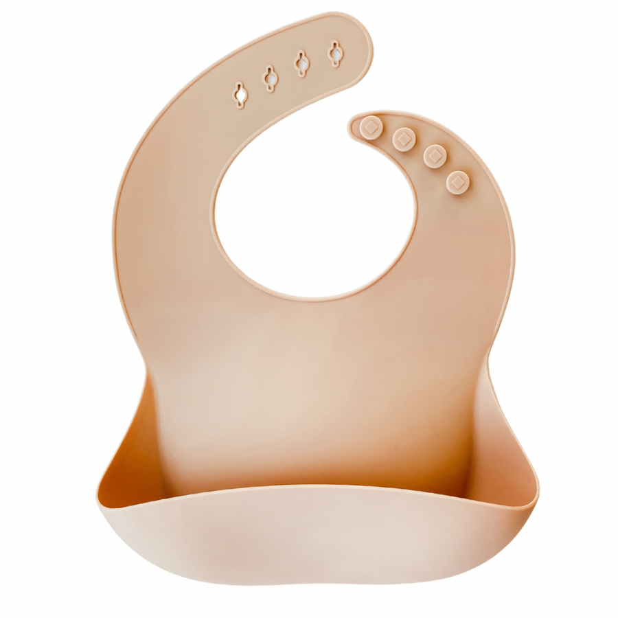 Silicone bib - Apricot