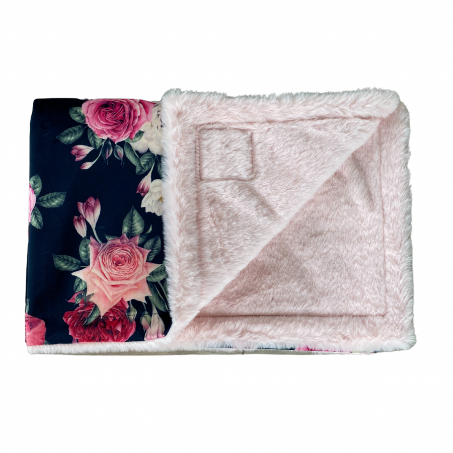 Couverture Minky - Floral Foncé