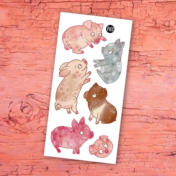 Temporary Tattoos - Pigs