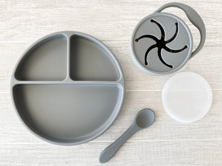 Ensemble Repas en Silicone - Graphite